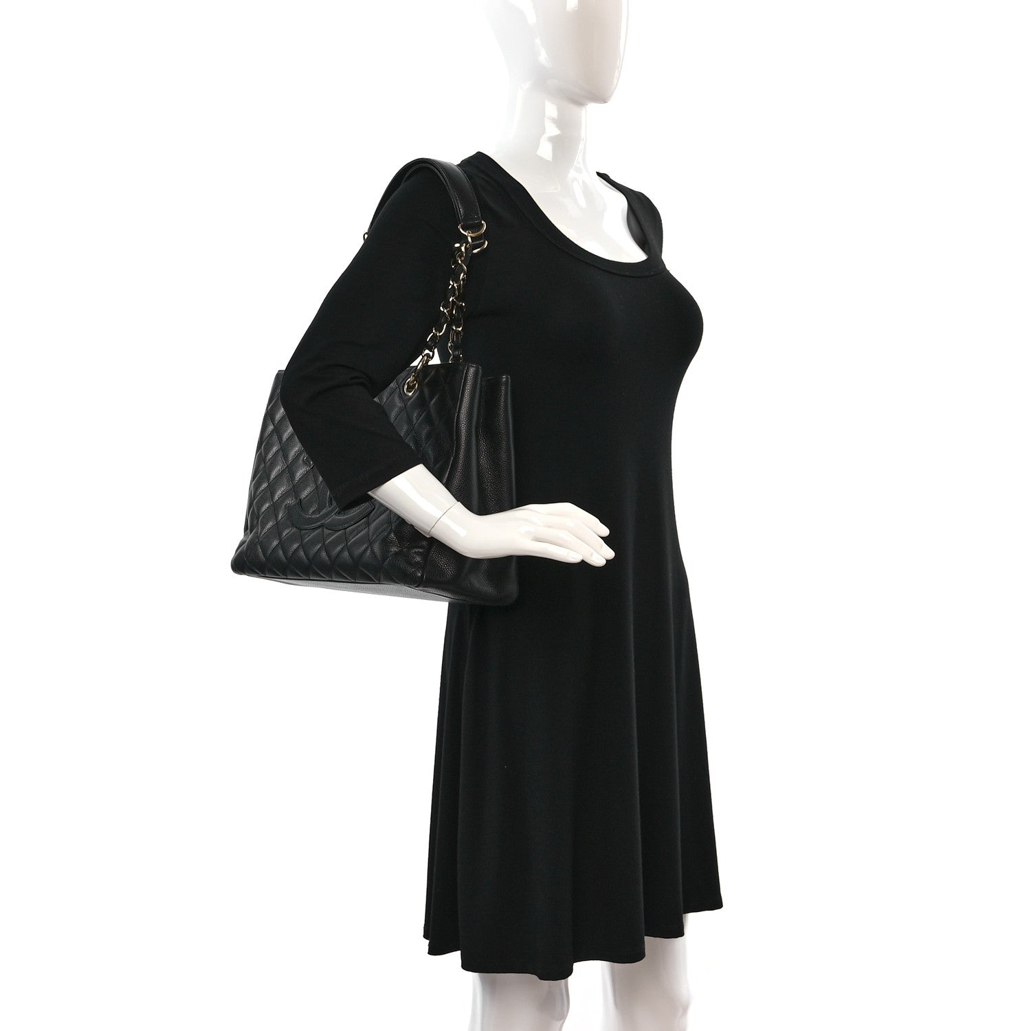 Chanel Caviar Quilted Grand Shopping Tote GST Black 2 of 7