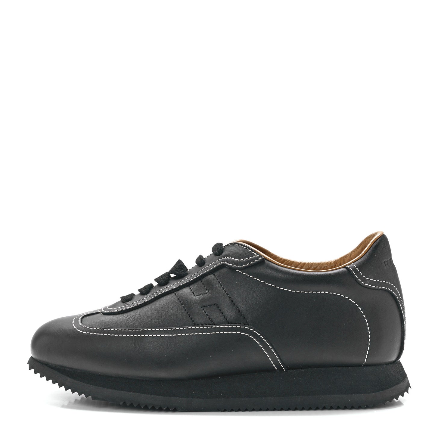 Calfskin Womens Quick Sneakers 38.5 Black