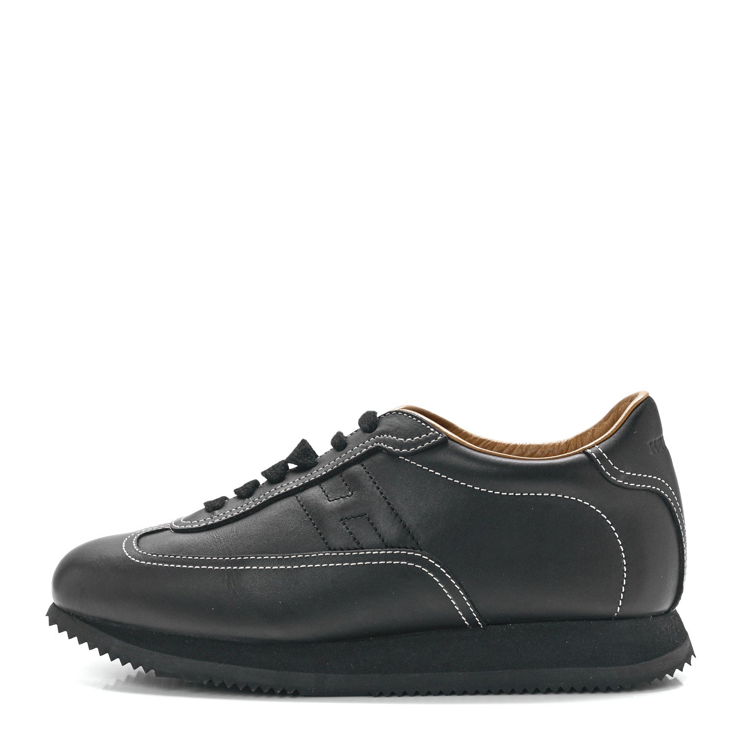 Hermes Calfskin Womens Quick Sneakers 38.5 Black 1 of 9
