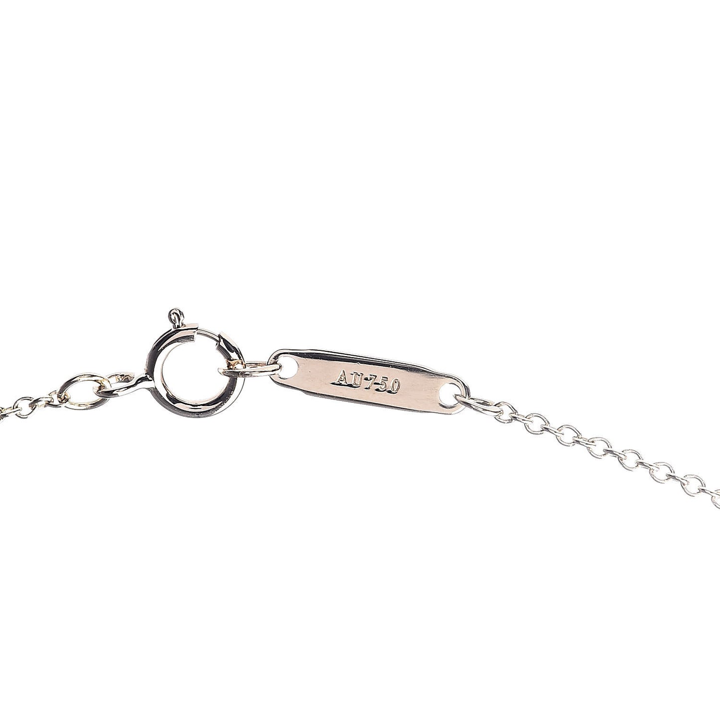 18K Yellow Gold Diamond Small T Smile Pendant Necklace