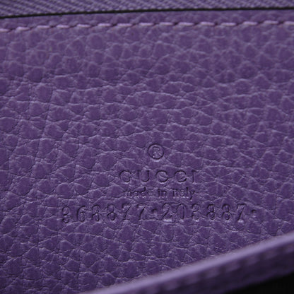 Gucci Dollar Calfskin Swing Zip Around Card Case Lavender 6 of 7