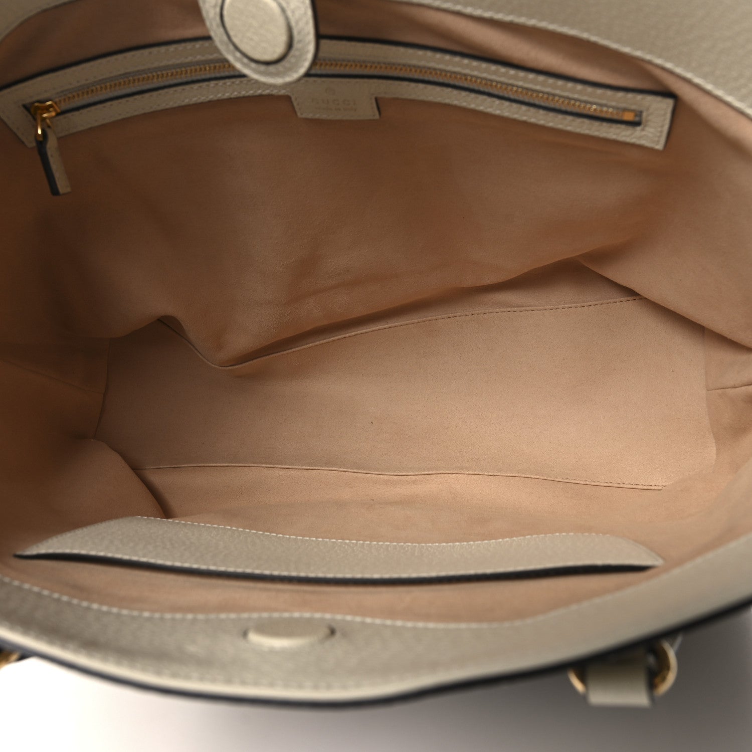 Gucci GG Supreme Monogram Textured Dollar Calfskin Web Medium Ophidia Shopping Tote Beige Ebony Mystic White 5 of 10