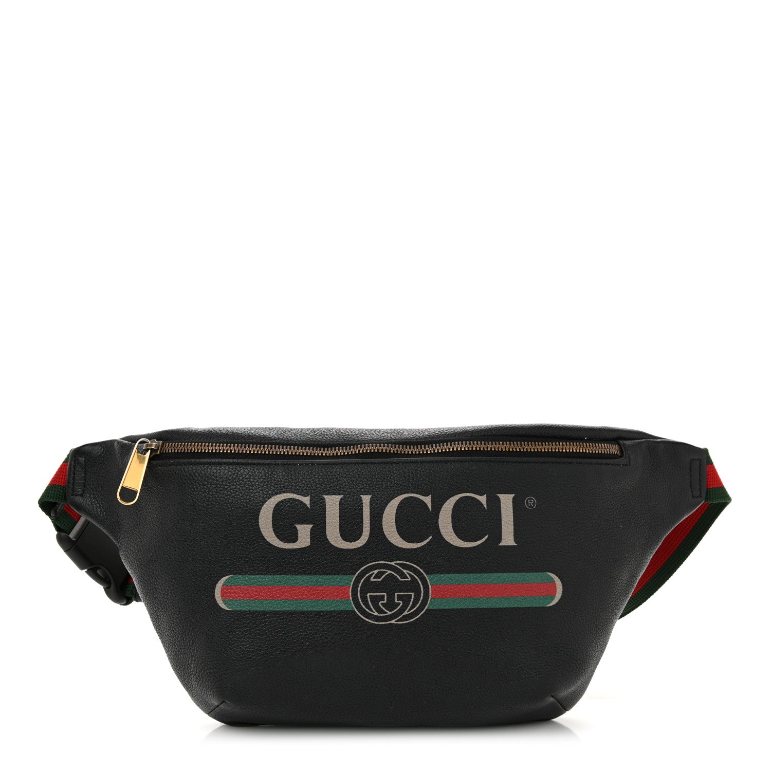Gucci Grained Calfskin Small Logo Belt Bag Black 1 of 13