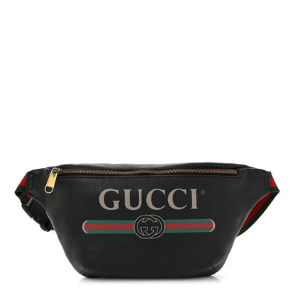 Gucci Grained Calfskin Small Logo Belt Bag Black 1 of 13