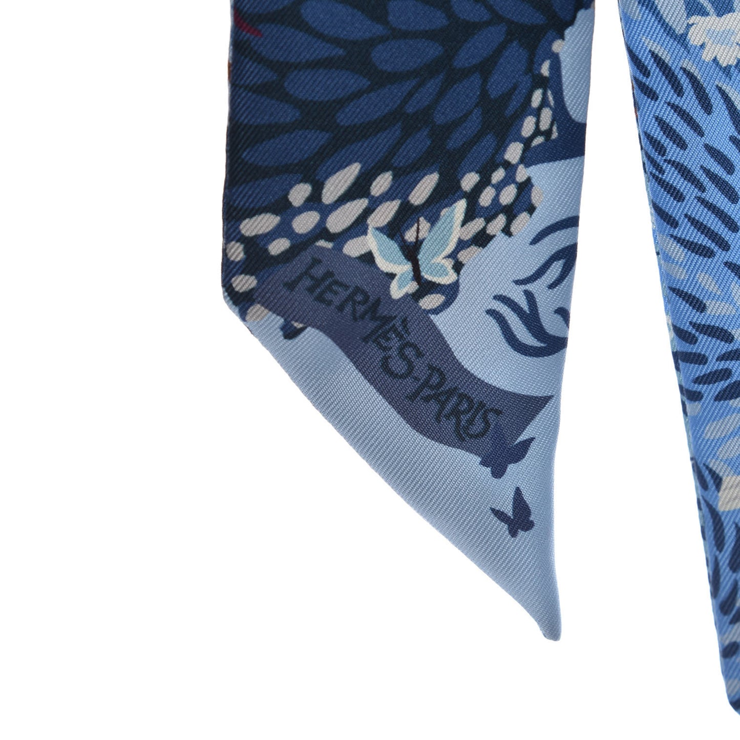 Silk Dans un Jardin Anglais Twilly Ciel Marine Brun