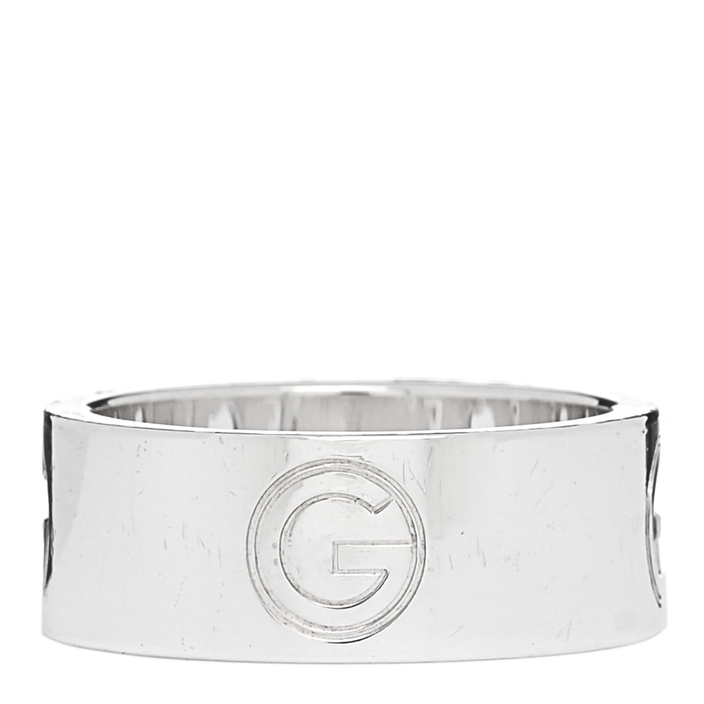 Sterling Silver G Cutout Band Ring 58 8.25