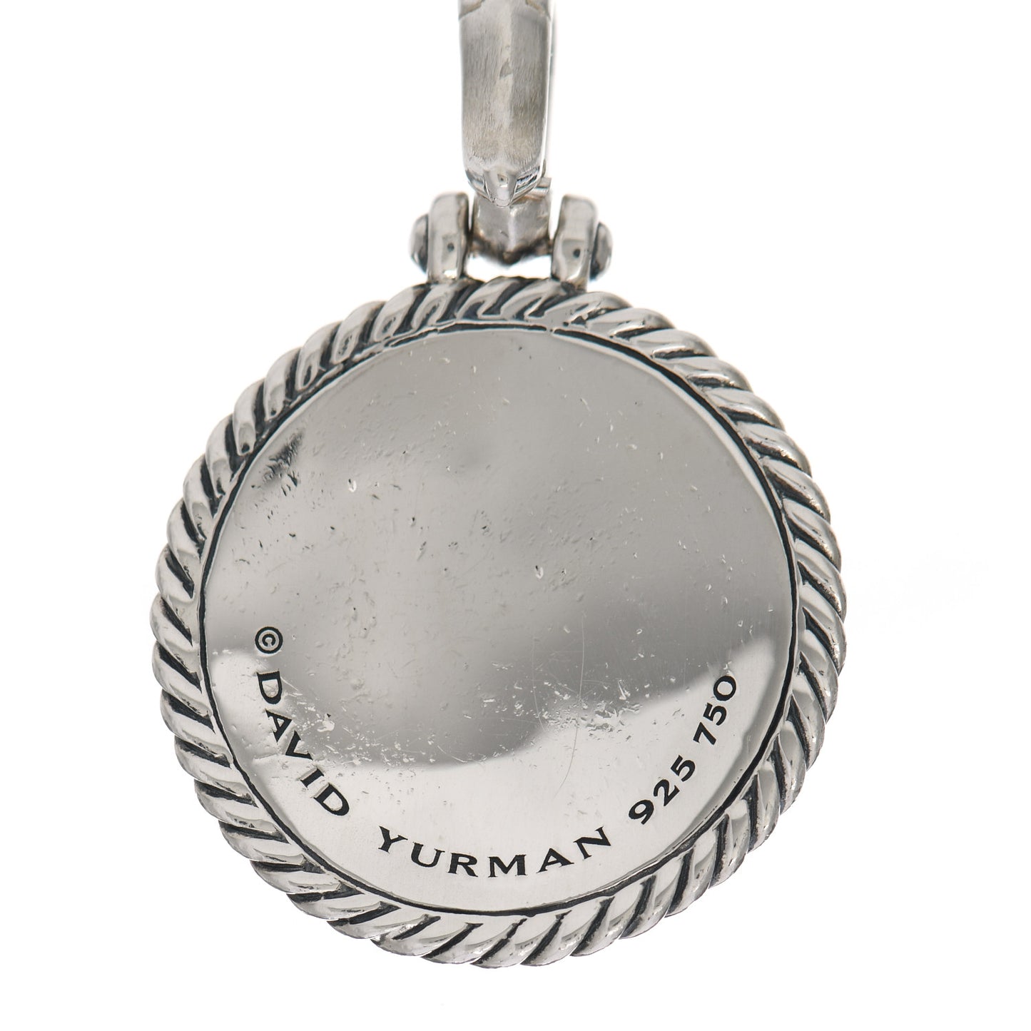 Sterling Silver 18K Yellow Gold Diamond Moon & Star Amulet Charm
