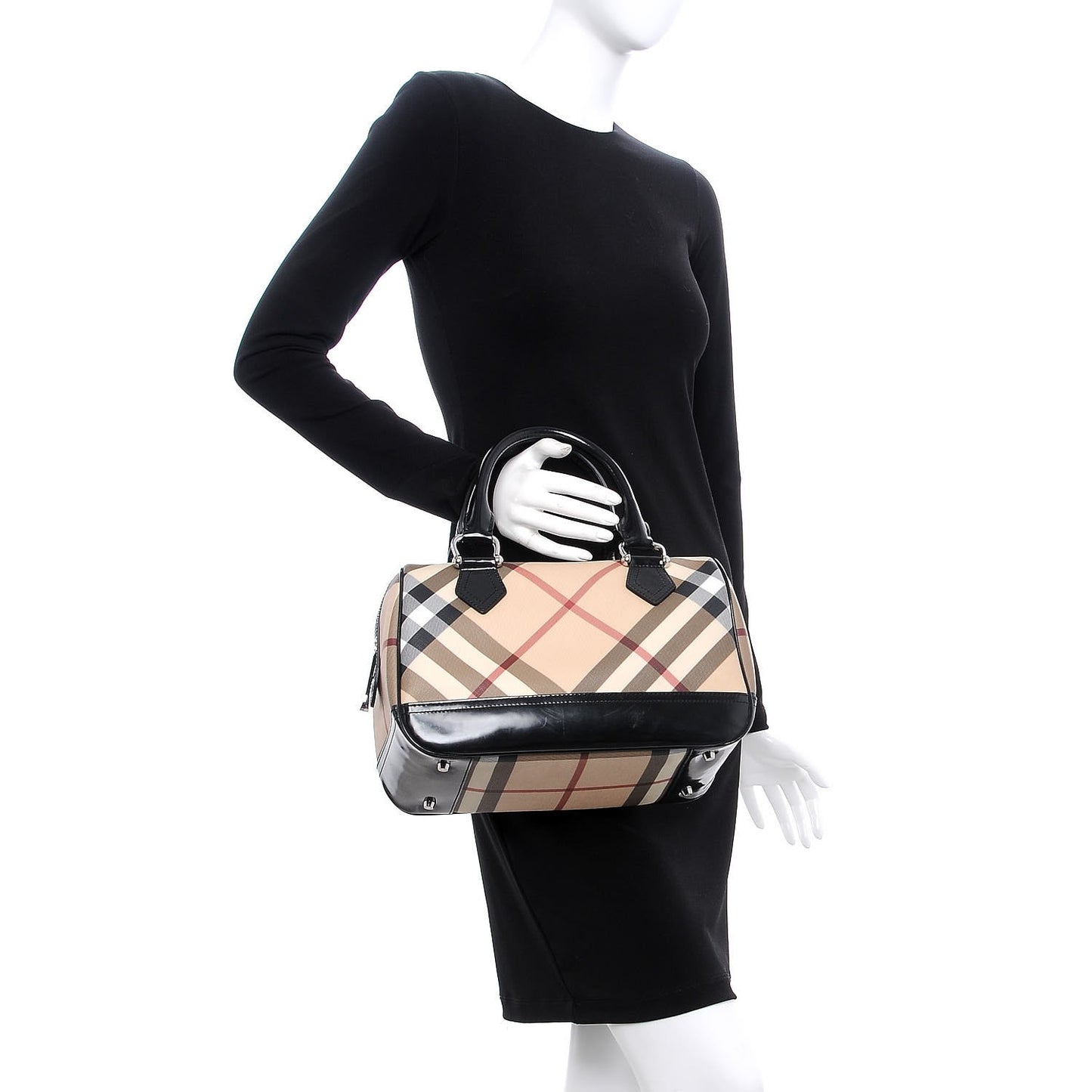 Supernova Check Patent Bowling Bag Black