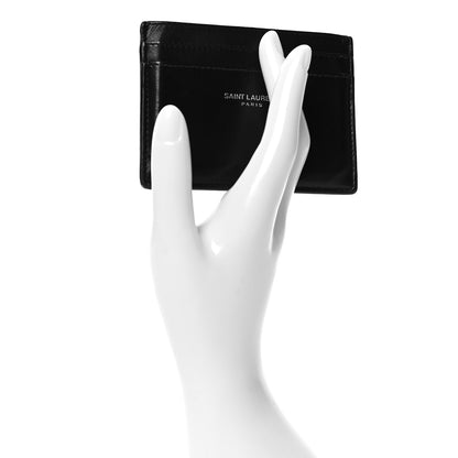 Saint Laurent Calfskin Card Case Black Black 2 of 7
