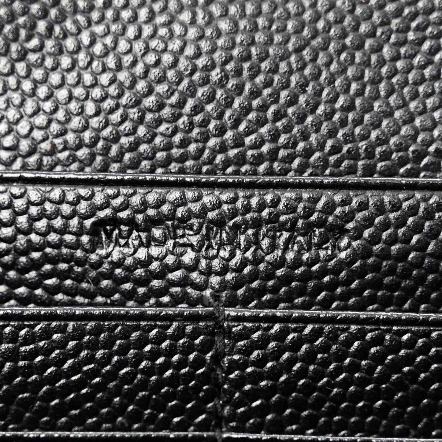 Grain De Poudre Matelasse Chevron Monogram Chain Wallet Black