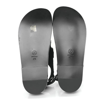 Chanel Fabric Velcro Dad Sandals 41.5 Black 6 of 8