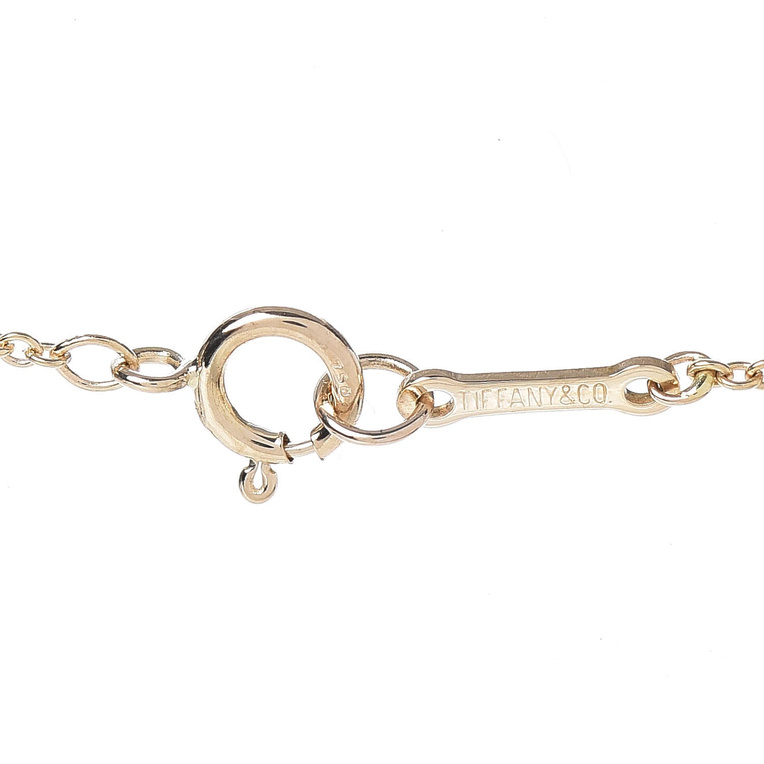 Tiffany 18K Yellow Gold 11mm Elsa Peretti Bean Pendant Necklace 5 of 5
