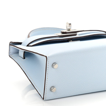 Hermes Epsom Mini Kelly Sellier 20 Bleu Brume 9 of 11