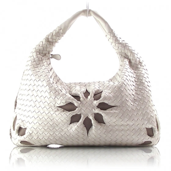 Woven Large Sun Flower Veneta White