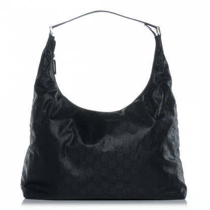 Gucci Nylon Monogram Large Hobo Black 1 of 7