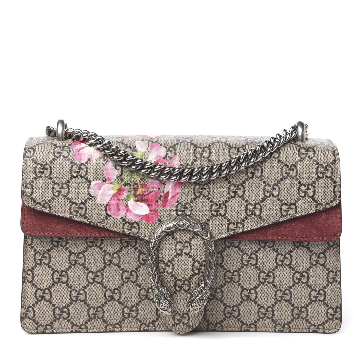 GG Supreme Monogram Blooms Small Dionysus Shoulder Bag Beige Multicolor Dry Rose