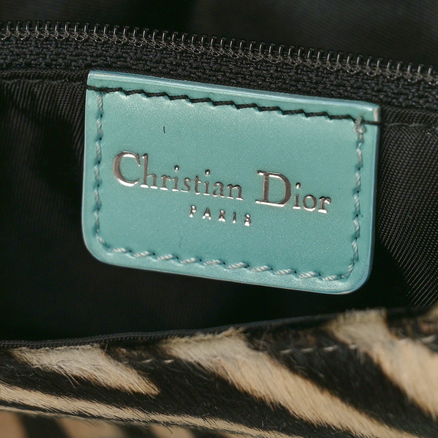 Pony Hair Leopard Print Malice Shoulder Bag White Black Blue