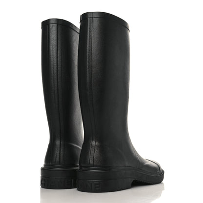 Chanel Caoutchouk CC High Boots 39 Black 4 of 7