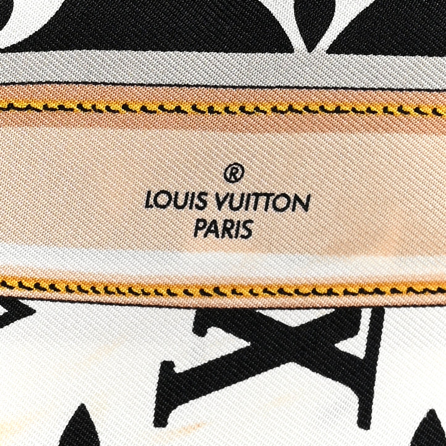 Silk Monogram Confidential Bandeau Black
