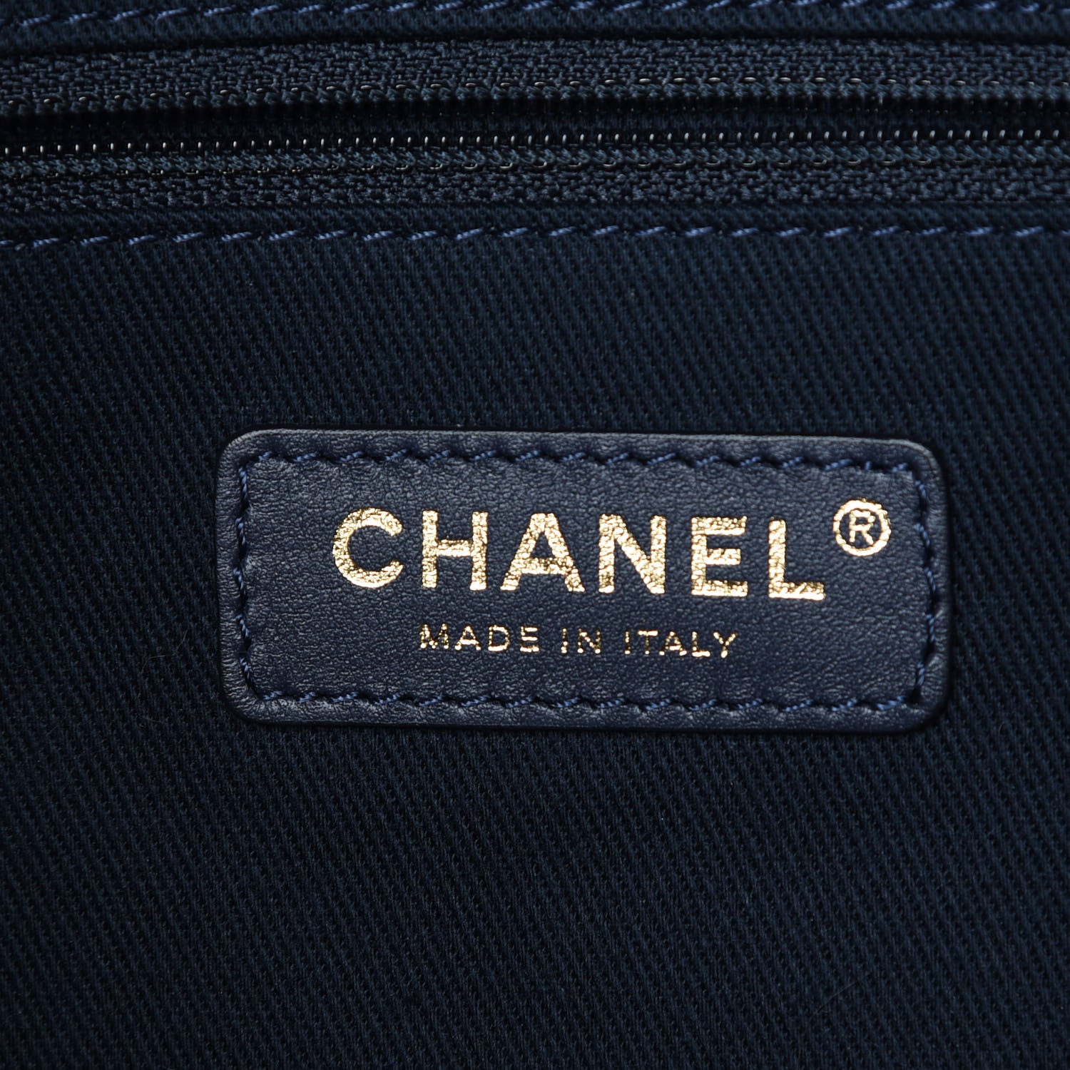 Chanel Woven Straw Raffia Small Deauville Tote Blue 8 of 11