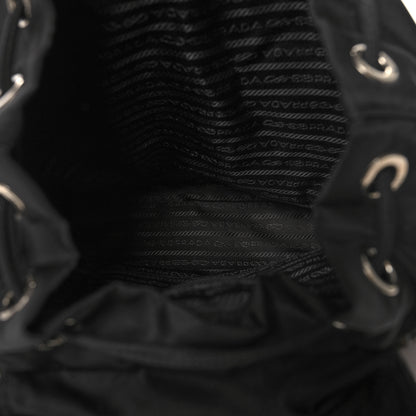 Prada Tessuto Nylon Saffiano Small Backpack Black 5 of 9