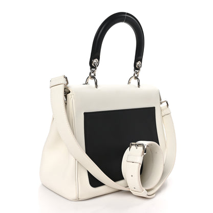 Christian Dior Smooth Calfskin Bi-Color Small Be Dior Flap White Black 3 of 11