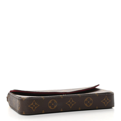 Louis Vuitton Monogram Pochette Felicie Chain Wallet Fuchsia 4 of 11
