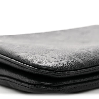 Louis Vuitton Empreinte Double Zip Pochette Black 9 of 12
