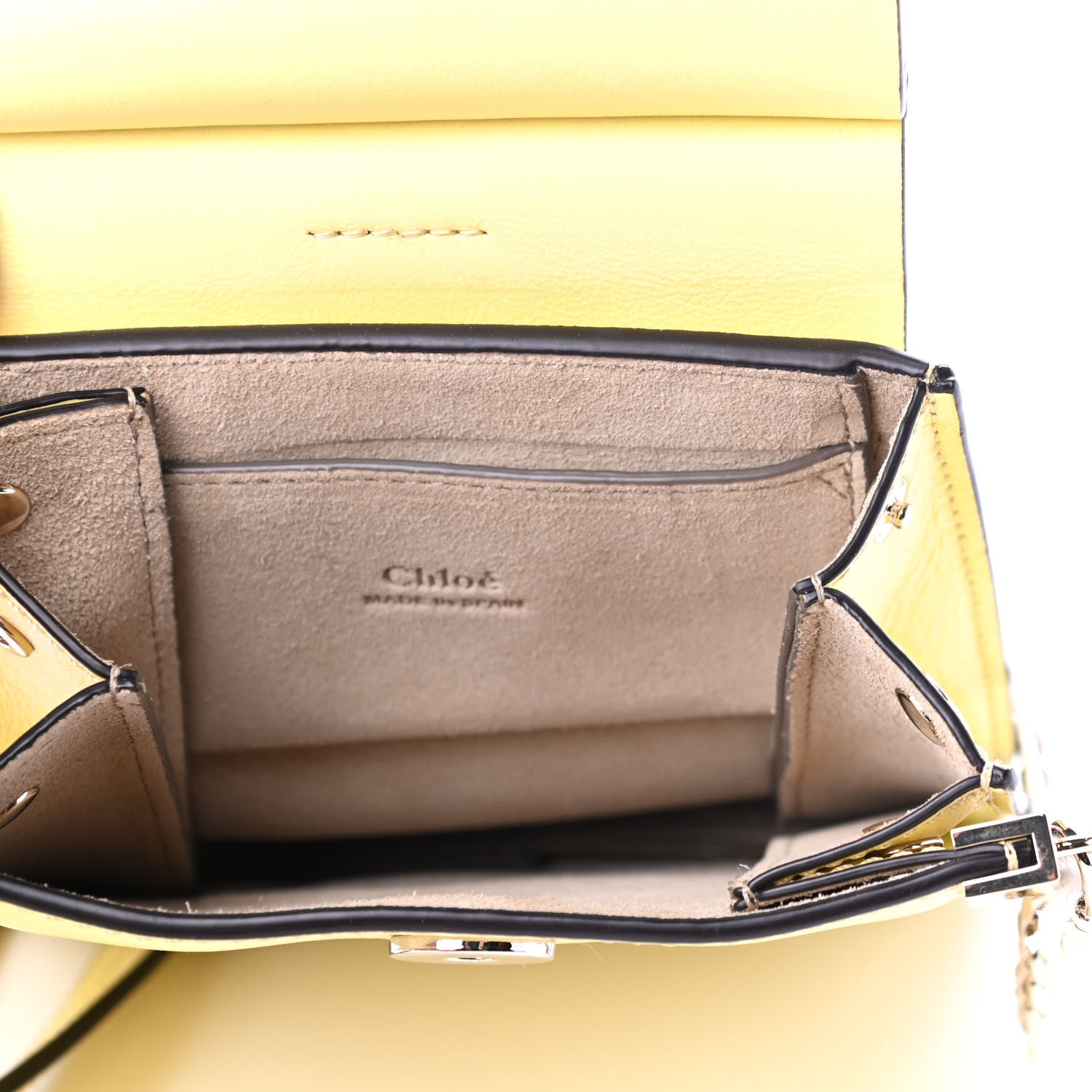 Chloe Suede Calfskin Mini Faye Bracelet Bag Lemonade 5 of 9