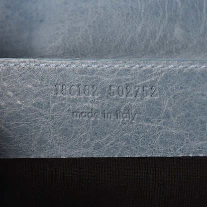 Balenciaga Agneau Giant 21 Silver Hardware Envelope Clutch Sky Silver Hardware 7 of 7