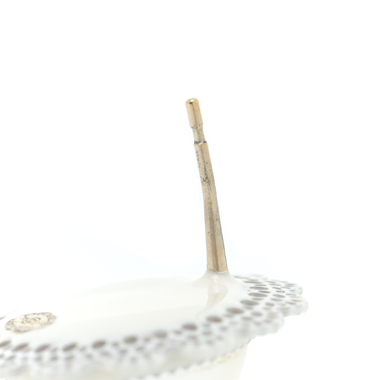 Chanel Pearl CC Round Earrings Light Gold 5 of 5