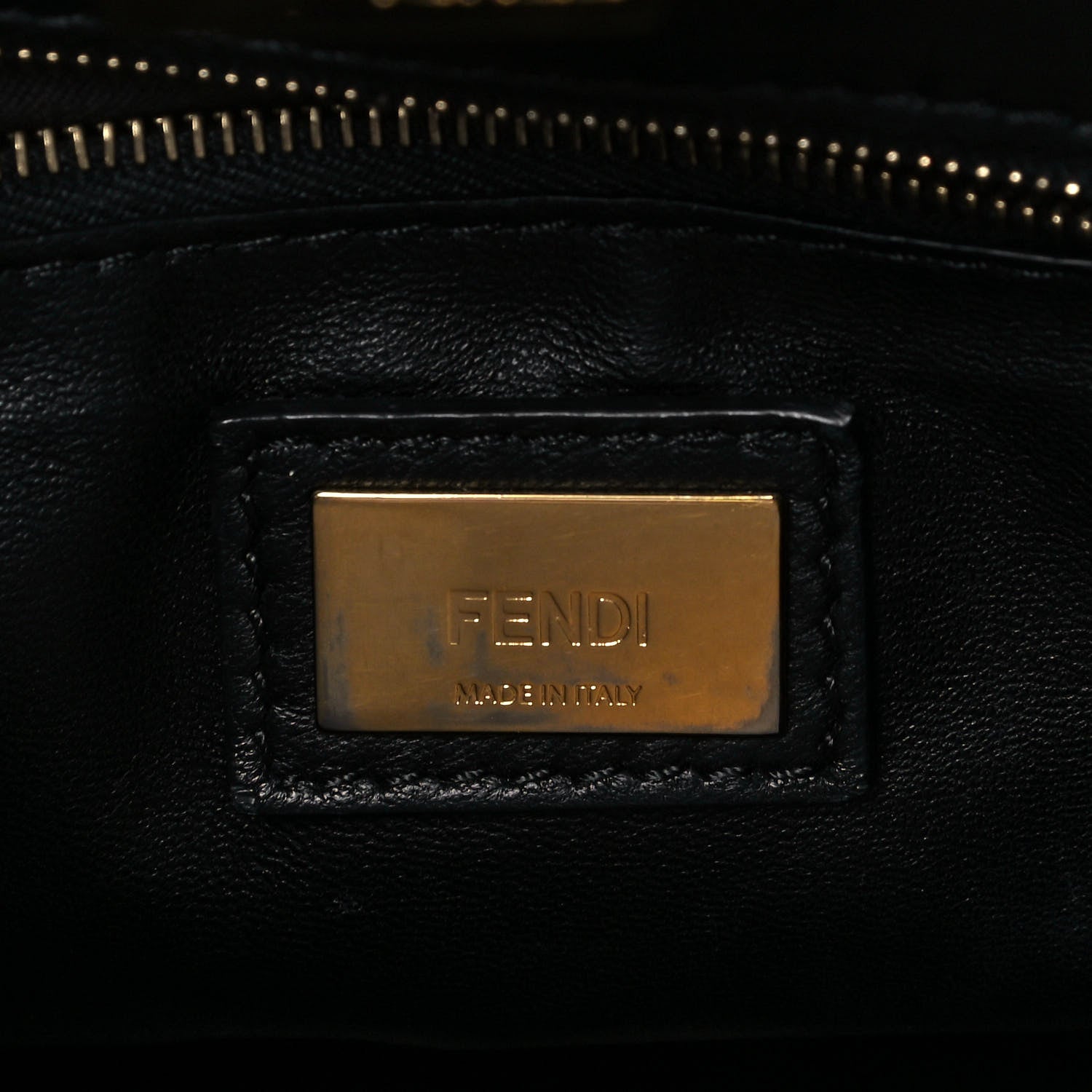 Fendi Nappa Mini Peekaboo Iconic Satchel Black 6 of 9