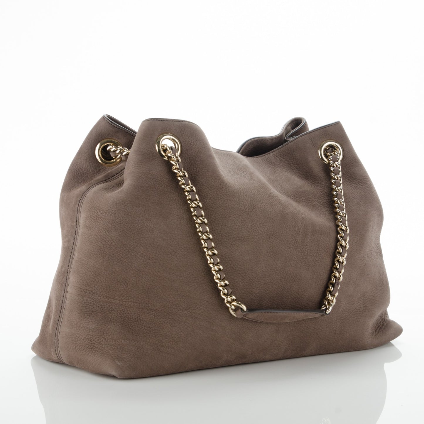 Vitello Range Medium Soho Chain Shoulder Bag Grey Field