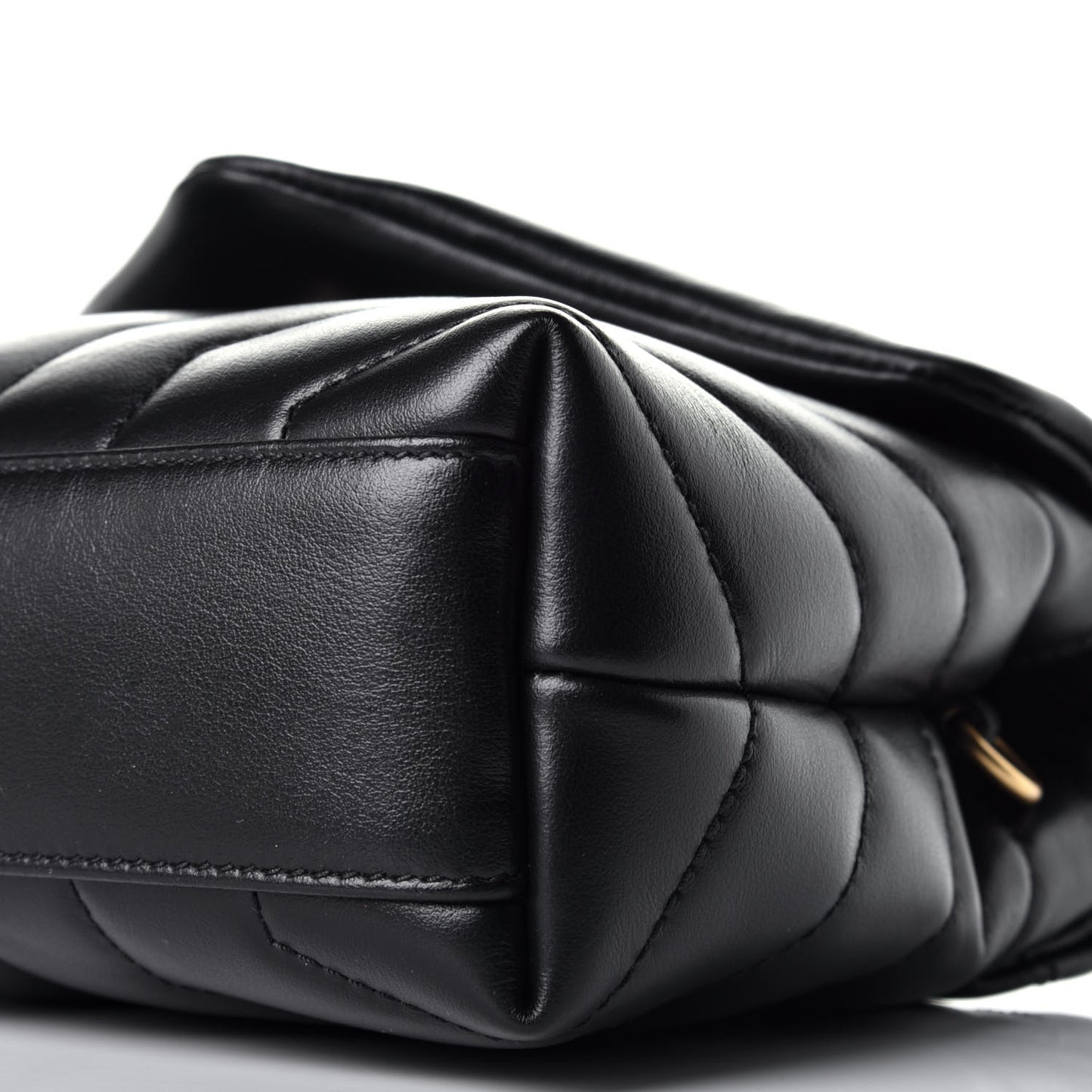 Calfskin Y Quilted Monogram Toy Loulou Crossbody Bag Black
