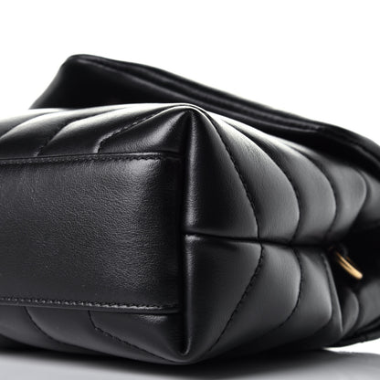 Saint Laurent Calfskin Y Quilted Monogram Toy Loulou Crossbody Bag Black 8 of 8