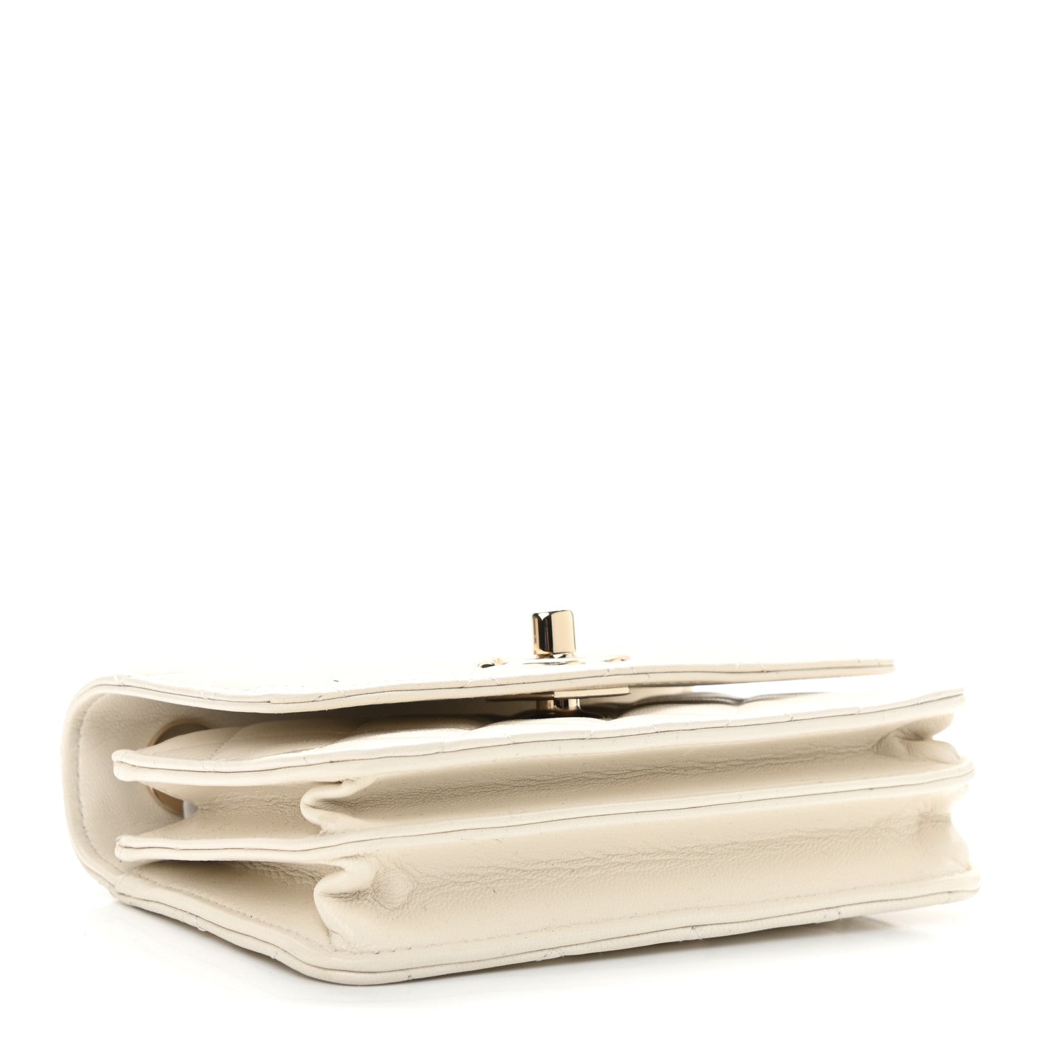 Chanel Lambskin Quilted Mini Trendy CC Wallet On Chain WOC White 4 of 10
