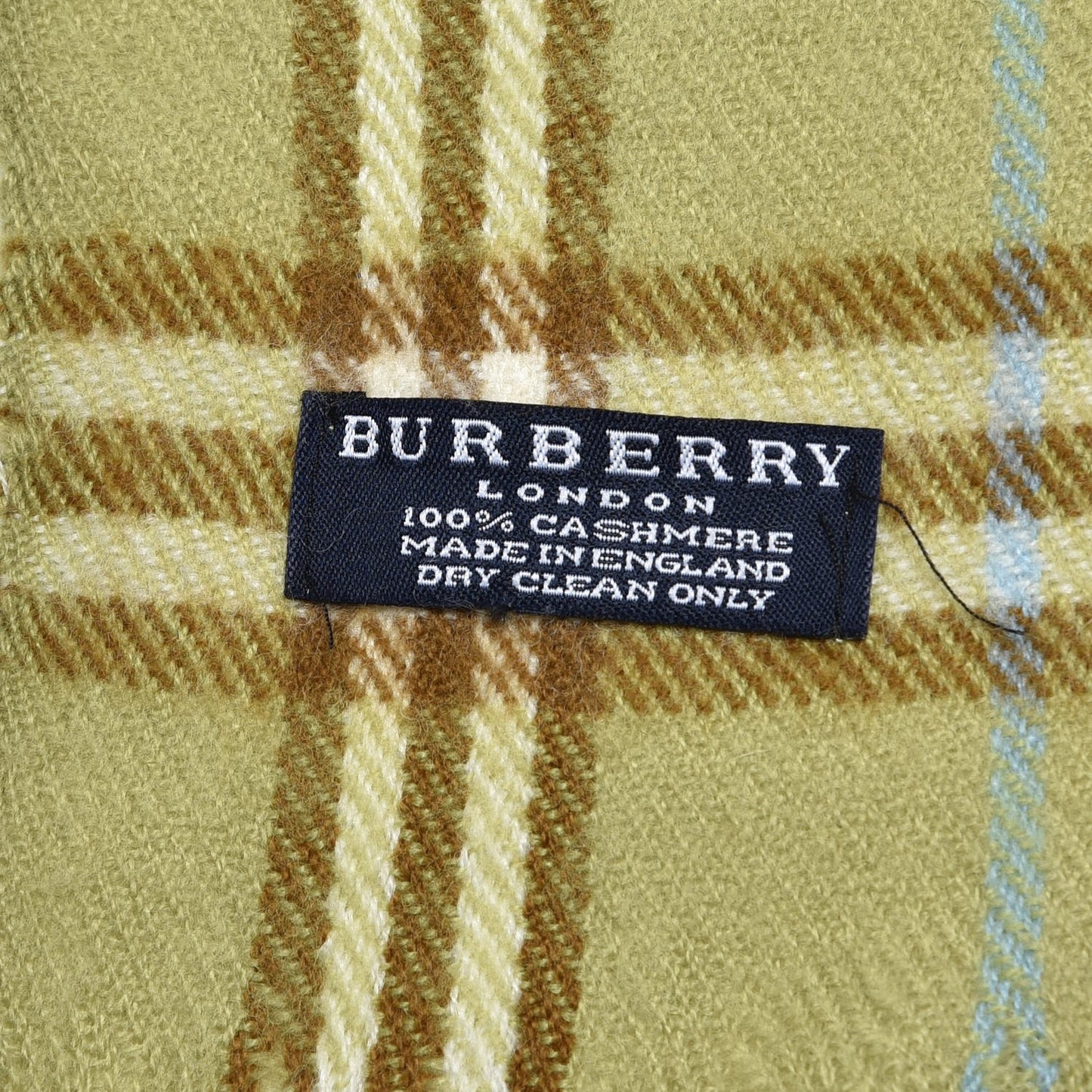 Cashmere Check Fringe Scarf Green