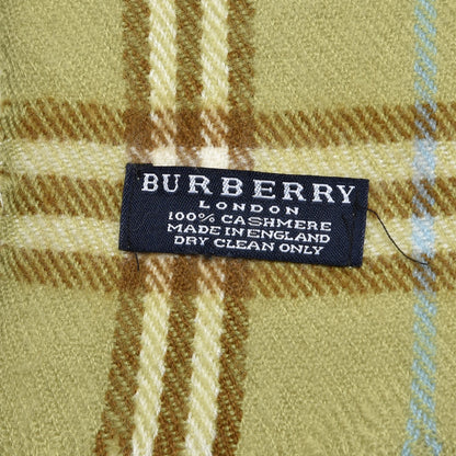 Burberry Cashmere Check Fringe Scarf Green 4 of 4
