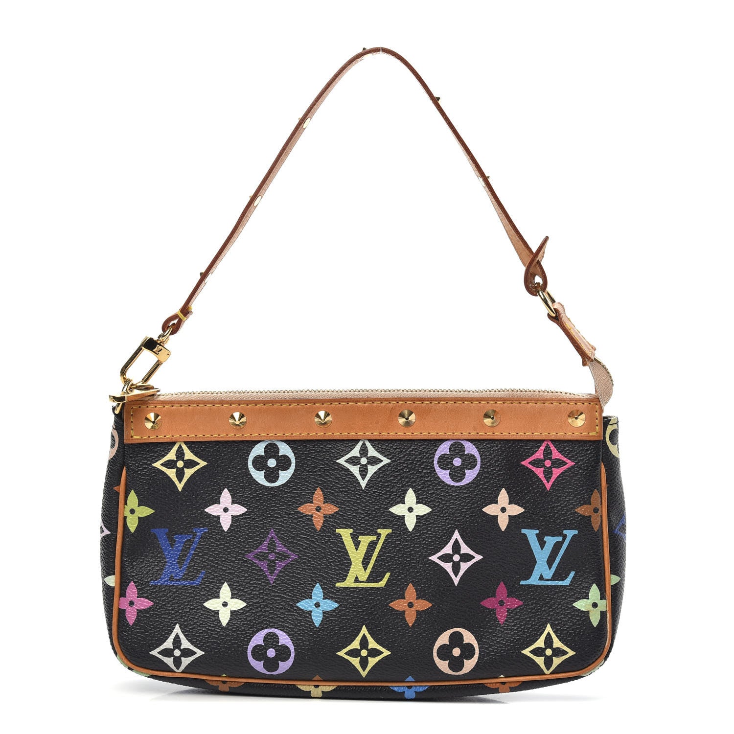 Louis Vuitton Monogram Multicolor Pochette Accessories Black 1 of 12