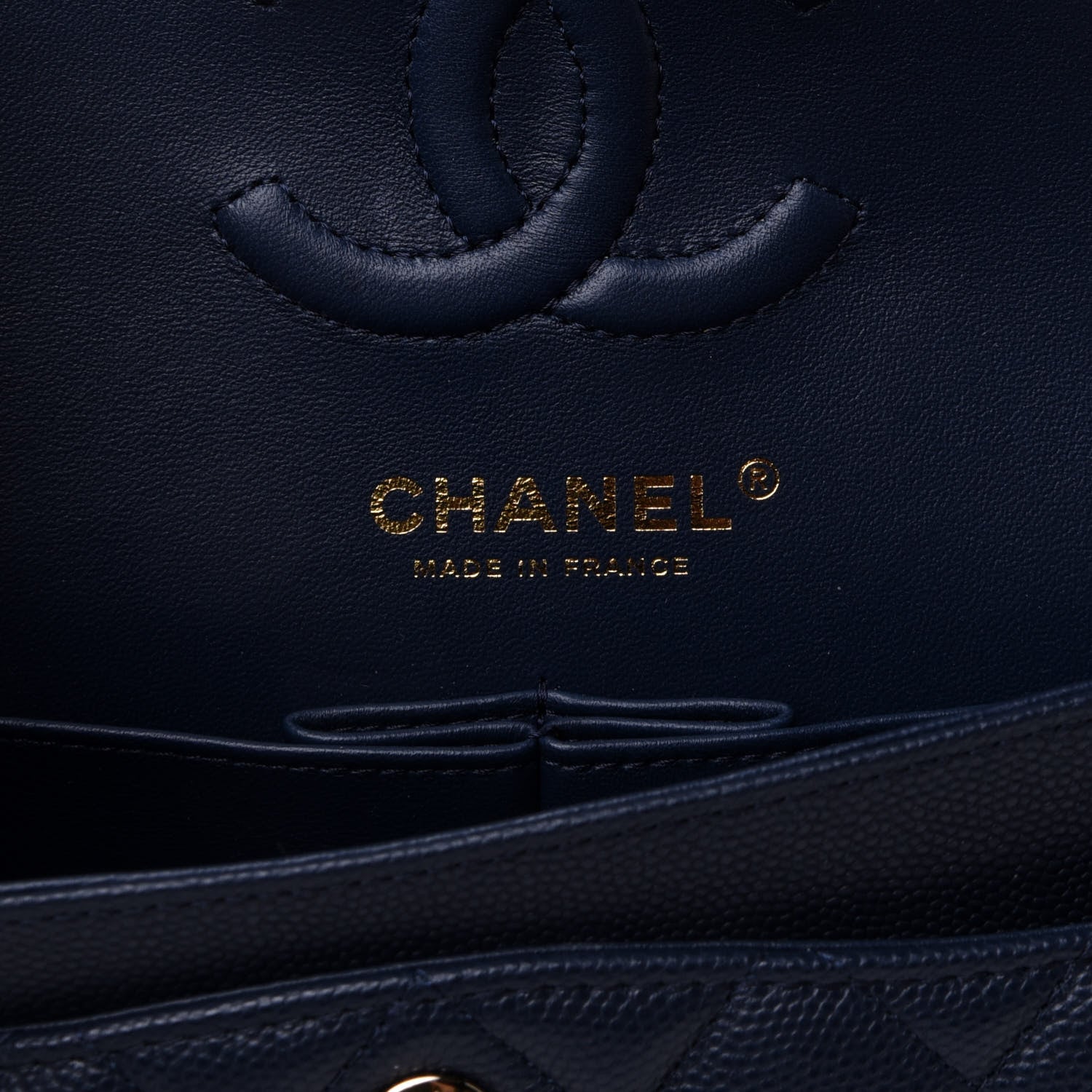 Chanel Caviar Quilted Small Double Flap Navy 5 of 11