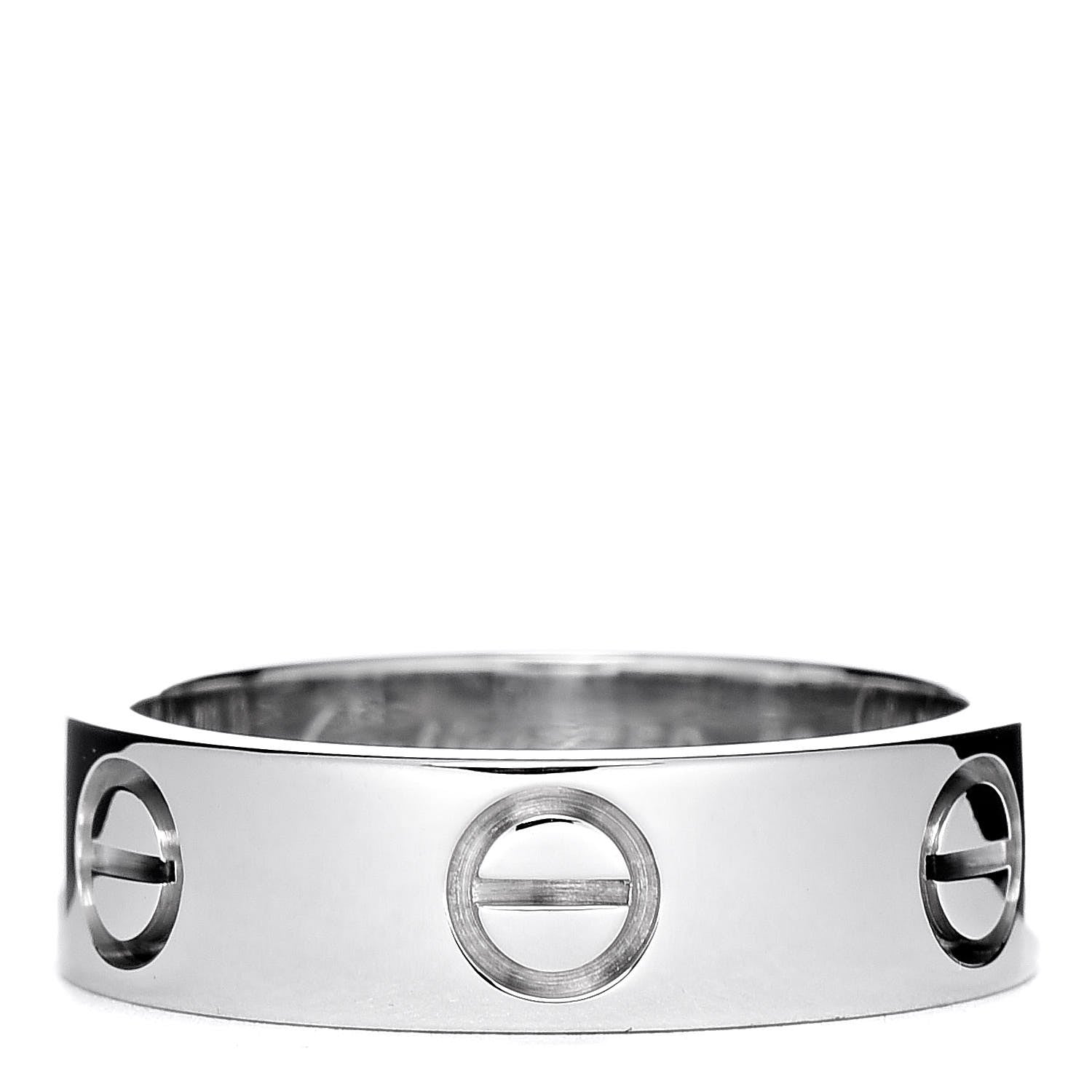 Cartier 18K White Gold 5.5mm LOVE Ring 53 6.25 1 of 5