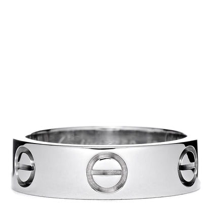 Cartier 18K White Gold 5.5mm LOVE Ring 53 6.25 1 of 5