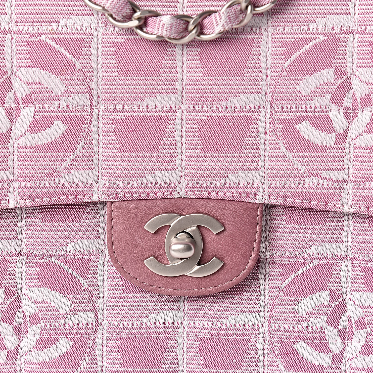 Chanel Nylon Medium Travel Flap Pink 11 of 12