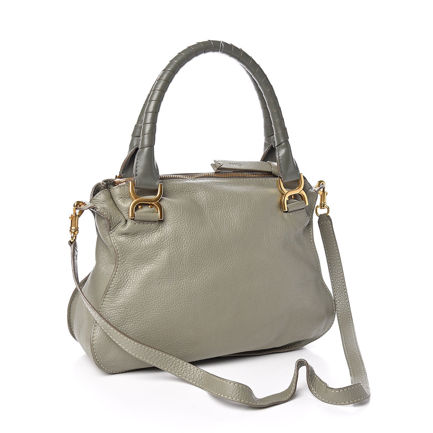 Calfskin Medium Marcie Satchel Baobab Green