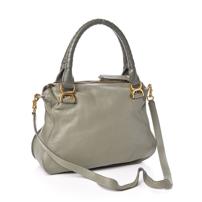 Chloe Calfskin Medium Marcie Satchel Baobab Green 3 of 13