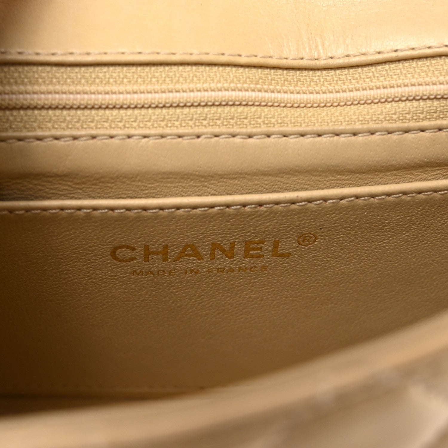 Chanel Lambskin Quilted Mini Square Flap Beige 6 of 10