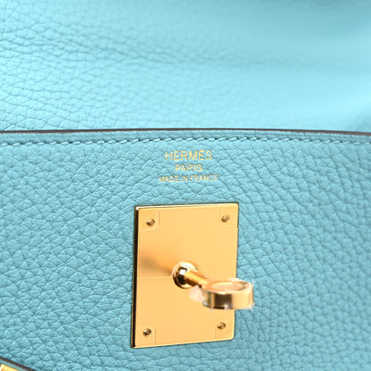 Hermes Togo Kelly Retourne 28 Bleu Atoll 11 of 21