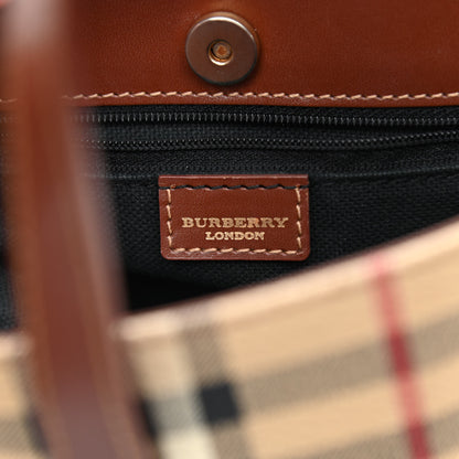 Burberry Haymarket Check Small Tote Brown 6 of 10