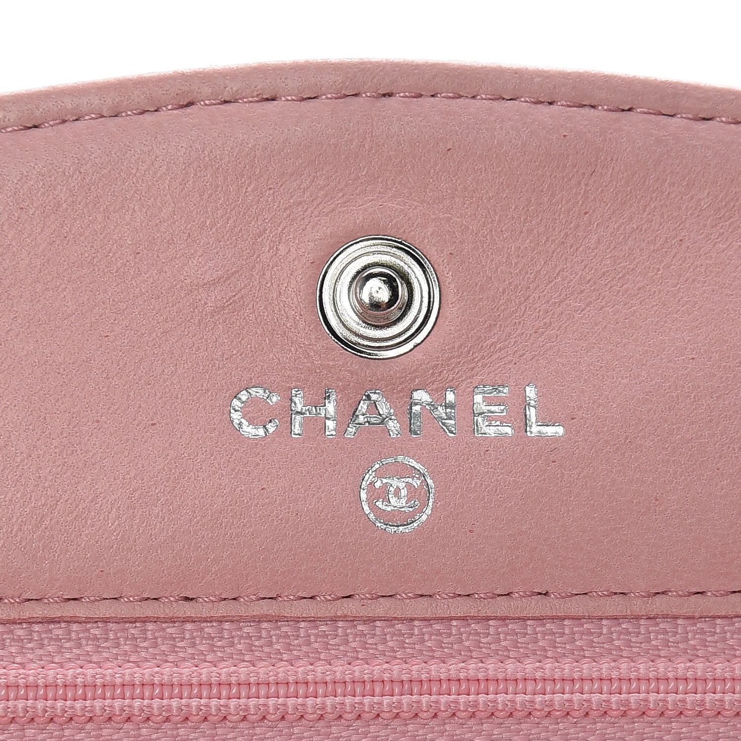 Chanel Caviar Timeless CC Wallet On Chain WOC Pink 6 of 11