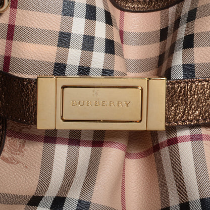 Burberry Haymarket Check Medium Golderton Tote Bronze 13 of 13